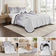 thumbnail image 6 of Queen Quilt Set 90''x96'', Purple Spring Floral Lightweight Bedspread Coverlet Set with 2 Pillow Shams, Summer Botanical Weeping Vintage Breathable All Season Quilt Bedding for Bedroom/Guest Room, 6 of 9