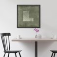 thumbnail image 4 of IDEA4WALL Framed Canvas Print Wall Art Abstract Spotted Grid Monochrome Dotted Illustrations Modern Art Geometric Pattern Wall Decorative Relax/Calm Comtenporary for Rooms - 16"x16" BLACK, 4 of 5