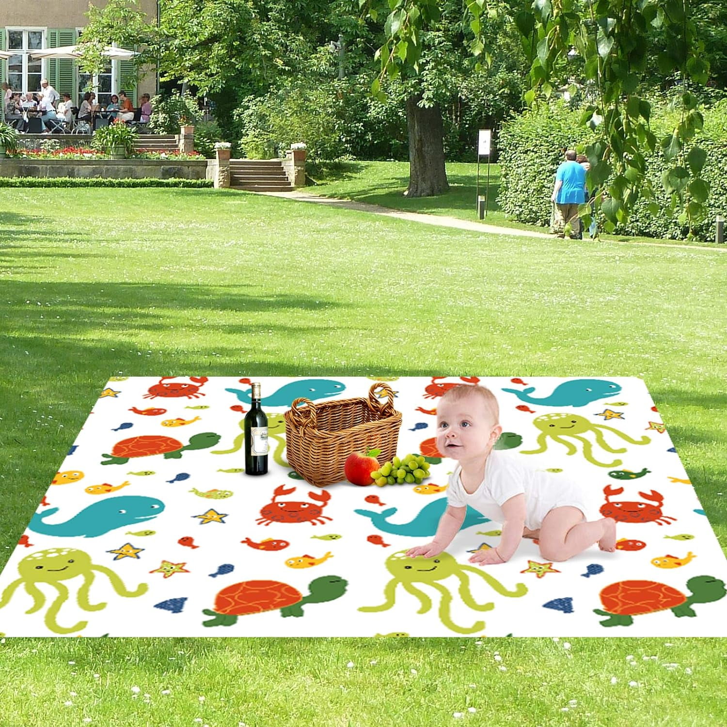 Large Splat Mat 54x72 Inches Extra Large Waterproof Mat Anti-Slip Bottom,  Baby Art Playtime Mat for Craft/Mealtime on Table or Floor, Washable