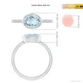 thumbnail image 5 of ANGARA Natural Bezel-Set Oval 1 ct Aquamarine and Diamond Ring in 14K White Gold for Women (Size-8x6mm) | March Birthstone, Birthday, Anniversary, Jewelry Gift for Women | Natural Aquamarine Ring, 5 of 9