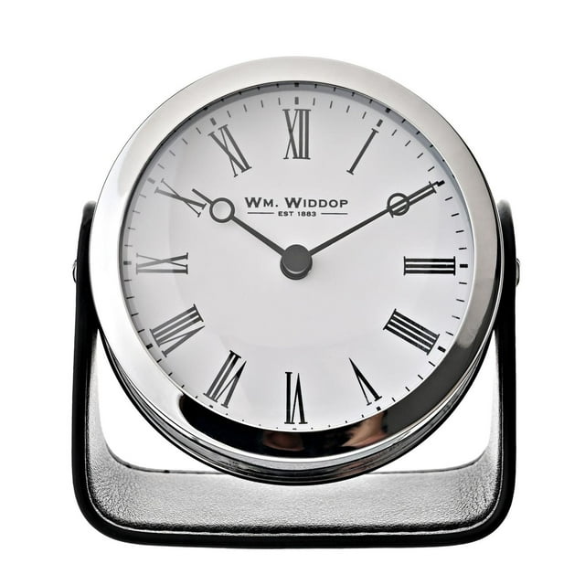 Wm. Widdop Horloge de Manteau Argentée sur Pied