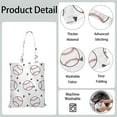 thumbnail image 5 of Competition Sports Canvas Tote Bag – Baseball Football Soccer Basketball Print Reusable Tote Bag for Kids Boys Teen Athlete Team Play Training Softball Volleyball Tennis Golf, 5 of 5