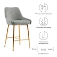 thumbnail image 2 of Tabouret en velours Heavenly Collection, 2 of 4