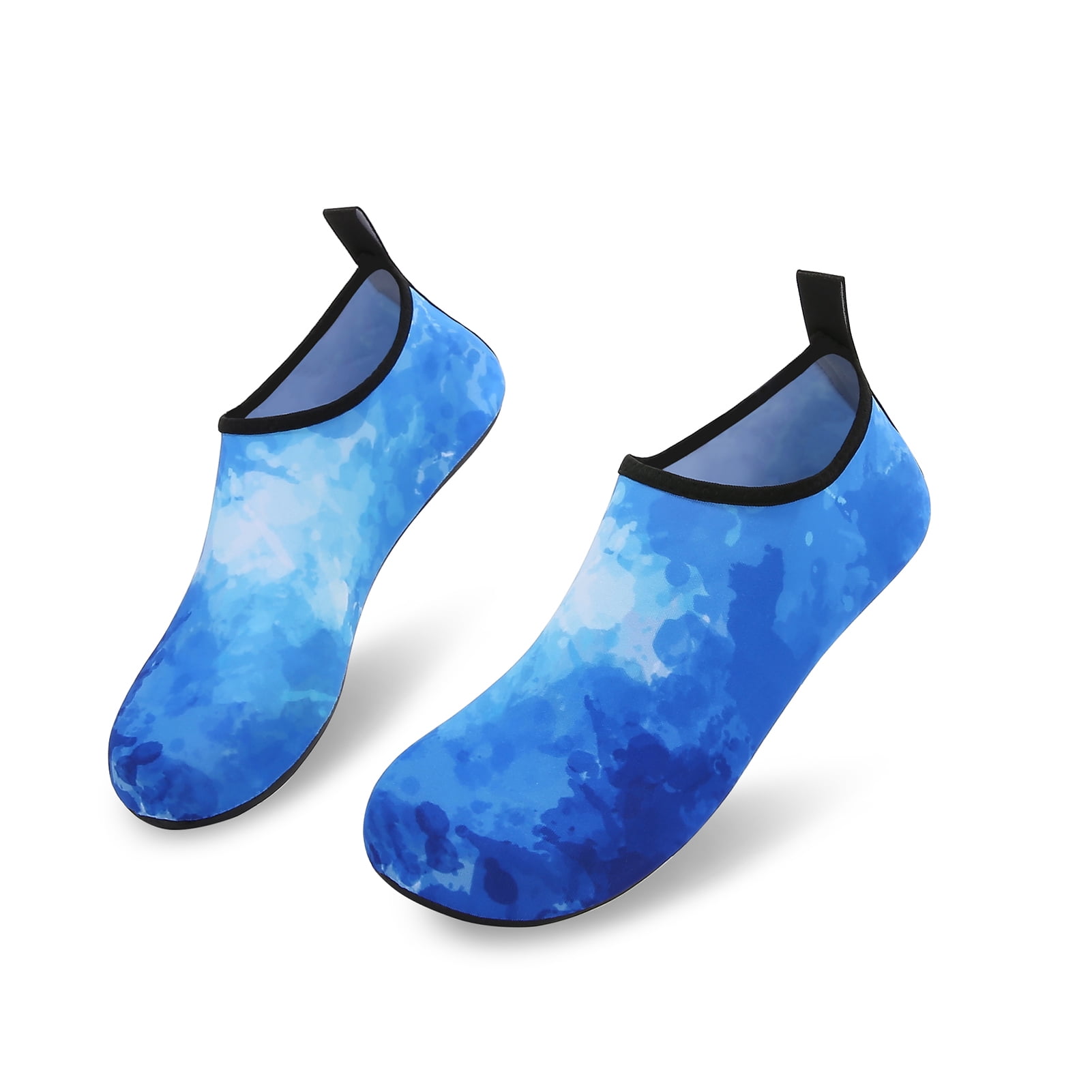 Men and Women a Slip On Barefoot Quick-Dry Beach Aqua Yoga Water Shoes (Watercolor/Blue, 5.5-6.5 Women/5-5.5 Men)