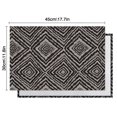 thumbnail image 6 of Black and White Geometric Pattern Summer Placemats Table Placemats Set Of 4-Linen Kitchen Washable Placemats Table Mats 11.8"x17.7"Non-Slip Heat Resistant, 6 of 6