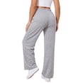 thumbnail image 3 of ValueVibe Women's Lightweight Wide Leg Sweatpants Mid Rise Drawstring Loose Casual Lounge Pants, Light Gray S-2XL, 3 of 7