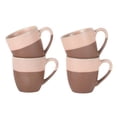 thumbnail image 3 of Gibson Elite William Crest 4 Piece Coffee Mug Set, 15oz Stoneware Cups, Reactive Glaze Finish, Round Large Coffee Mugs, Microwave & Dishwasher Safe - Pink, 3 of 7