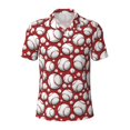 thumbnail image 2 of Daiia Cute Baseball Pattern Men’s Polo Shirts,Solid Deck Shirt,Classic Fit, Breathable Cotton Polo for Casual and Sport Wear-4X-Large, 2 of 7
