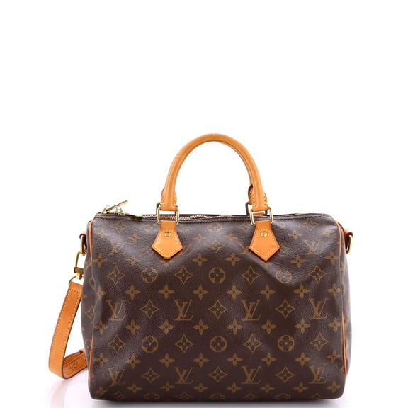 Pre-Owned Speedy Bandouliere Bag Monogram Canvas 30 By Rebag