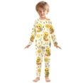 thumbnail image 3 of Dailycode Cotton Pajama Set Snug Fit Long Sleeve Top and Pants for 18M-8Y Cartoon Duck with Backpack, 3 of 7