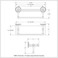 thumbnail image 2 of 16 Inch Gallery Glass Shelf with Towel Bar, 2 of 3