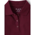 thumbnail image 2 of The Children's Place Girls Uniform Short Sleeve Pique Polo, Sizes XS-XXL, 2 of 3