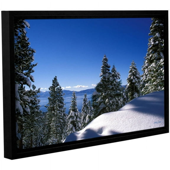 Kathy Yates "Lake Tahoe In Winter" Floater-Framed Gallery-Wrapped Canvas