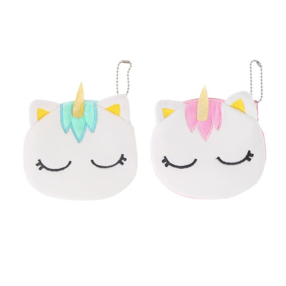 KAJNBN Small Change Pouch Coin Pouch Plush 2PCS Rosy for Students