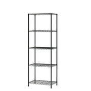 HOMEFORT 5-Tier Wire Shelving 5 Shelves Unit Metal Storage Rack Durable Organizer Perfect for Pantry Closet Kitchen Laundry Organization in Black,21?Wx14?Dx61?H