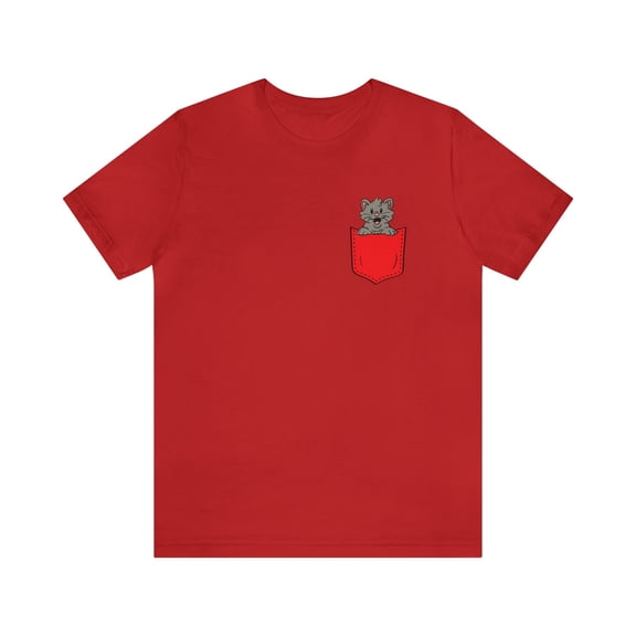 Pocket Peekaboo Cat Animal Lover Unisex Shirt