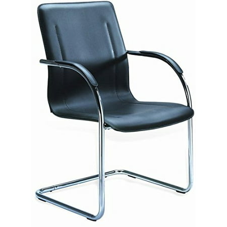 Cantilever Visitor Chair-Black Vinyl (Best Waiting Room Experience)