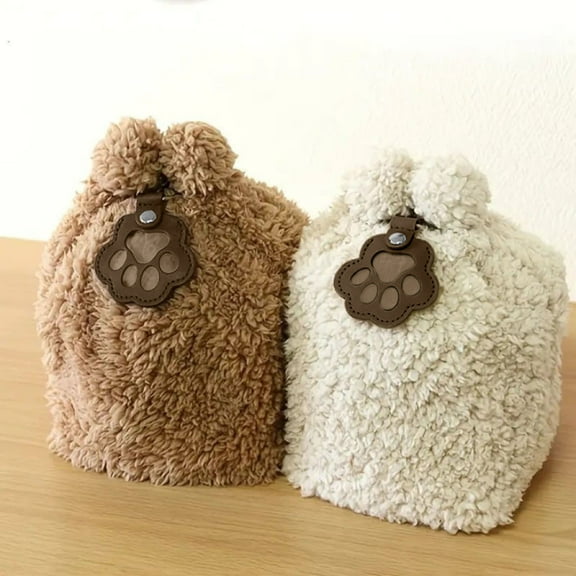 LmnLft Dog Fur Storage Keychain 3PCS, Cute Leather Paw Keychain, Pet Hair Keepsake Keychain, Unique Pet Memorial Collection Keychain, Pet Memorial Gifts for Pet Lovers Bag Purse Paw Charm Key Holder