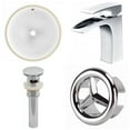 thumbnail image 1 of American Imaginations AI-25957 15.25 in. Évier Sous-Monté Rond Cuivré Ensemble en Blanc - Chrome Hardware, 1 of 1
