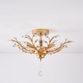 thumbnail image 3 of Lámpara tipo candelabro vintage con ramas de cristal, 4 luces, 160 W, 3 of 8