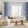 thumbnail image 6 of Dashan Navy Blue Blackout Curtains,Abstract Gradient Bedroom Living Room Darkening Grommet Window Drapes 2 Panel,52x63 in, 6 of 7