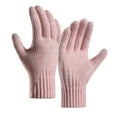 thumbnail image 2 of Baqcunre Warm Gloves, Winter Women Keep Warm Touching Screen Knit Gloves Elastic Cuff Soft Full Finger Gloves Mitten, Knitted Gloves, Heating Gloves, 2 of 7