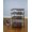 Silver poles with Dark red shelves, variant on Audio/Video Rack for Hi Fi with 4 shelves