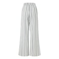 thumbnail image 6 of Duqingm Cute Pants Womens Wide Leg Striped Pants Casual Comfy Lounge Trousers Loose Fit Lightweight Soft Pants Light Blue,2XL, 6 of 7