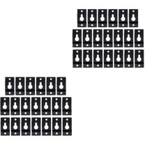Soimiss 40 pcs Iron Keyhole Speaker Hangers Heavy Duty Shelf Brackets Picture Frame Hooks