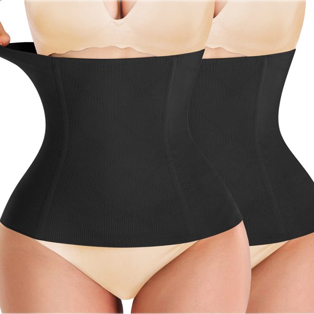 2 Pack Waist Trainer for Women Tummy Control Body Shaper Postpartum
