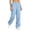Blue*, variant on Women's Pants Casual Loose Jogger Wide Leg Solid Color Sweatpants Comfortable Daily Wear Bottoms Elastic Waist Travel Vacation Trousers