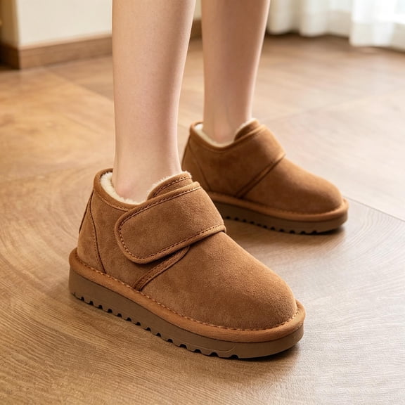 Bnwani Kids Boots, Warm and Comfortable All-match Daily Causal Girls Bread Shoes