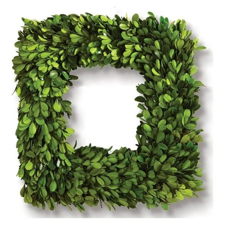 7597PG Boxwood Square Wreath, 16"