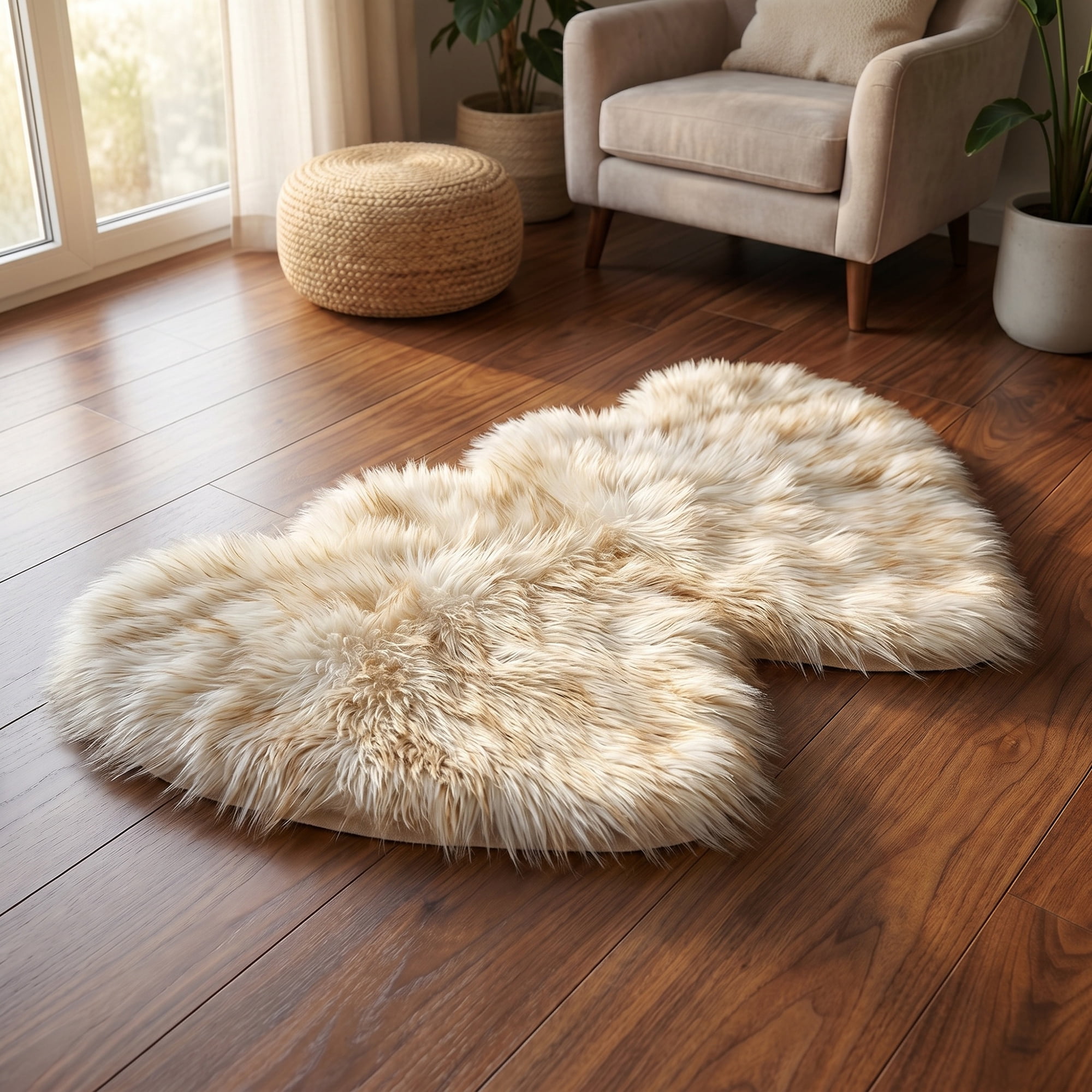 Unique Bargains Soft Fluffy Non Slip Narrow Fuzzy Shaggy Area Rug 28" x 14" White Yellow
