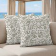 thumbnail image 5 of 16x16 Pillow Covers Set of 2, Spring Flowers Square Throw Pillow Covers for Couch/Sofa/Living Room, Farmhouse Sage Green Pastoral Floral Leaf Decorative Soft Pillowcases for Couch Throw Pillows, 5 of 9