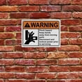 thumbnail image 5 of Weatherproof ANSI Pinch Nip Point Sign (Pinch hazard Keep hands away from moving parts Disconnect and lockout power prior to servicing) 8 in" x 12 in" UV Resistant Indoor Outdoor Plastic Safety, 5 of 7