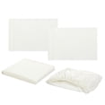 thumbnail image 1 of Soft Bed Sheets Set Bedspread Deep Pocket High Quality Bedding Set Creamy-White Full Size 4Pcs, 1 of 5