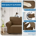 thumbnail image 7 of YSTYLE 1-Piece Stretch Sofa Cover Non-slip Couch Cover Stretch Slipcover Washable Slipcover Furniture Protector for Dogs,Pet Cats,Brown, 7 of 7