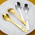 thumbnail image 2 of 4pcs Stainless Steel Spoon Cartoon Handle Spoon Dessert Spoon Coffee Spoon Stirring Spoon Rice Spoon Souvenir Spoon Gift Kitchen Tableware, 2 of 7
