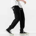 thumbnail image 2 of Vedolay Sweatpants with Pockets Men Casual Loose Printed Drawstring Waist Long Pants Black,5XL, 2 of 5