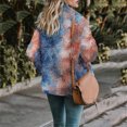 thumbnail image 4 of Cárdigan cálido de invierno para mujer, abrigo con solapa, forro polar, abrigo frontal abierto con bolsillos, prendas de vestir exteriores estampadas Fridja  BV0+5343, 4 of 7