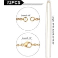 thumbnail image 4 of 12pcs 47~47.8cm Stainless Steel Cable Chain Necklaces Golden Minimalist Chain with Lobster Claw Clasps and Jump Ring Adjustable Chain for Connector Charm Necklace Making Golden, 4 of 7