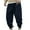Navy, variant on Wyobmus Corduroy Pants for Men Stretchy Baggy Lounge Pants Casual Zipper Bottom Binding Straight Leg Pants Black