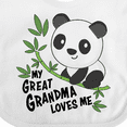 thumbnail image 4 of Inktastic My Great Grandma Loves Me Cute Panda Boys or Girls Baby Bib, 4 of 4