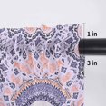 thumbnail image 5 of Pink Purple Geometric Valance Curtains for Kitchen/Living Room/Bathroom/Bedroom Window, Rod Pocket Small Topper Half Short Window Curtains Voile Sheer Scarf, Ethnic Indian Modern Abstract Art 42"x12", 5 of 8