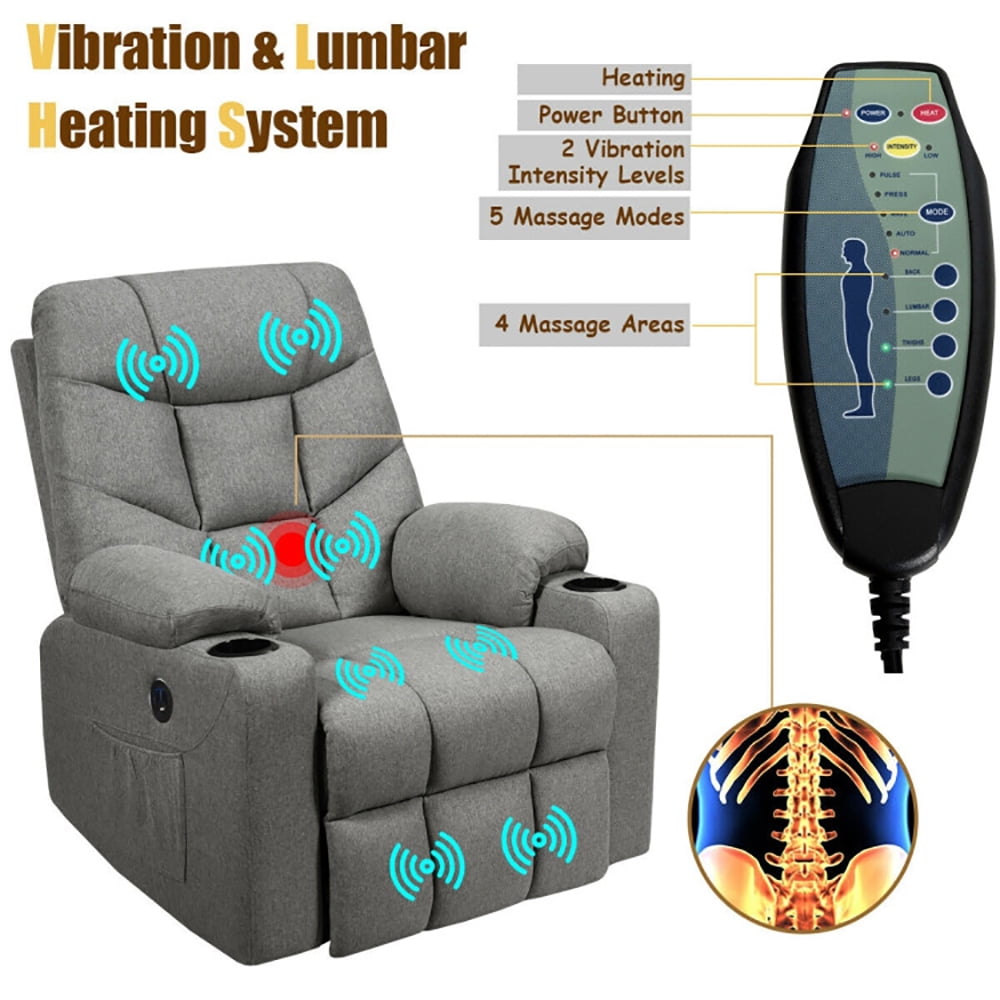 Finihen Massage Recliner Sofa, Electric Recliner Chair, Electric Power Lift Recliner Massage Sofa, for Living Room, Bedroom, Light Gray Finihen Massage Recliner Sofa, Electric Recliner Chair, Electric Power Lift Recliner Massage Sofa, for Living Room, Bedroom, Light Gray