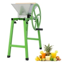 7L Manual Fruit Crusher Grinder with Leg & Wheel, Stainless Steel Apple Grinder for Cider & Wine Making, Portable Apple Juicer Manual Scratter Pulper with Crank 304 SS for Home Brewing