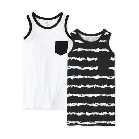 The Children's Place Boys Pocket Tank Top, 2-Pack, Sizes 4-16
