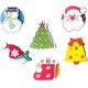 thumbnail image 2 of Clips de madera de Navidad Árbol de Navidad pintado Santa Muñeco de nieve Campana Medias Pinzas para la ropa Abrazadera para fotos Notas Tarjeta de notas Clavija de papel Artesanía, 2 of 5