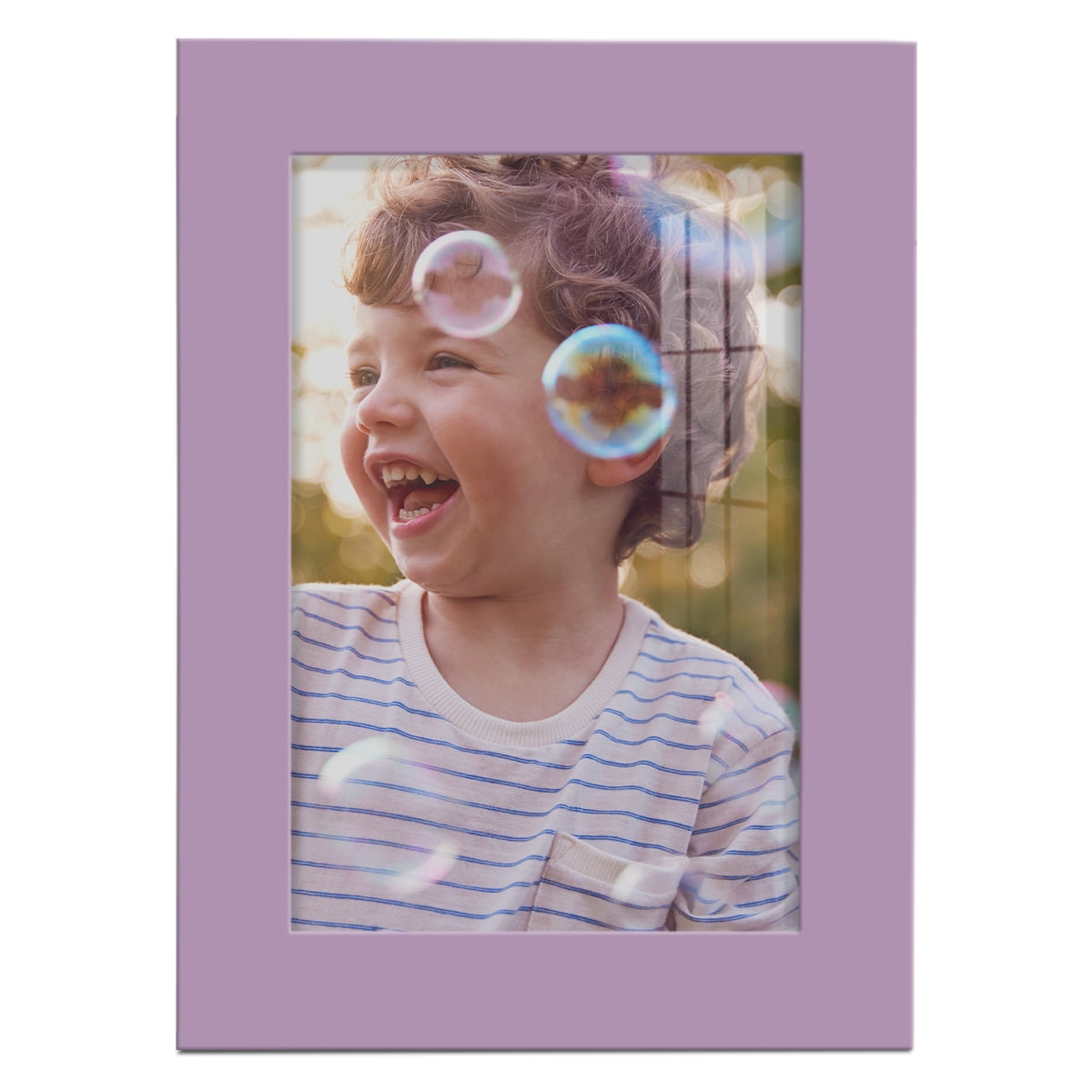 Modern Real Wood 5x7 inch Picture Frame in Violet